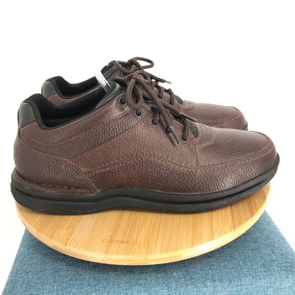 Rockport Men's Brown World Tour Classic Leather Sneakers size 10.5 - Picture 4 of 14